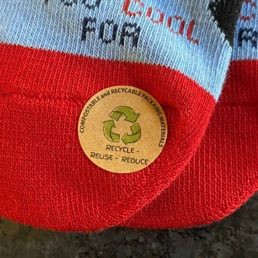 OohYeah George Socks Too Cool For British Rule USA Patriotic Womens 5 -10 NWT